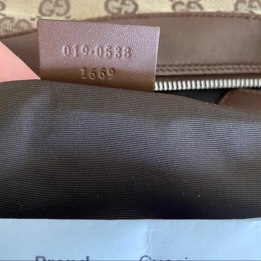 Gucci gg monogram canvas hobo bag